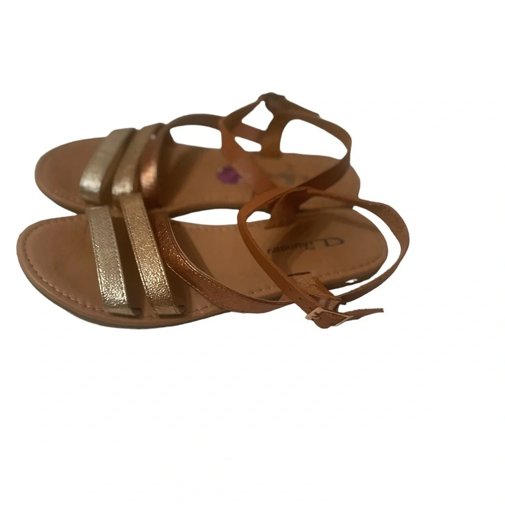 C.L. Launday Metallic Silver, Metallic Gold, and Metallic Bronze SandalsSize 6.5